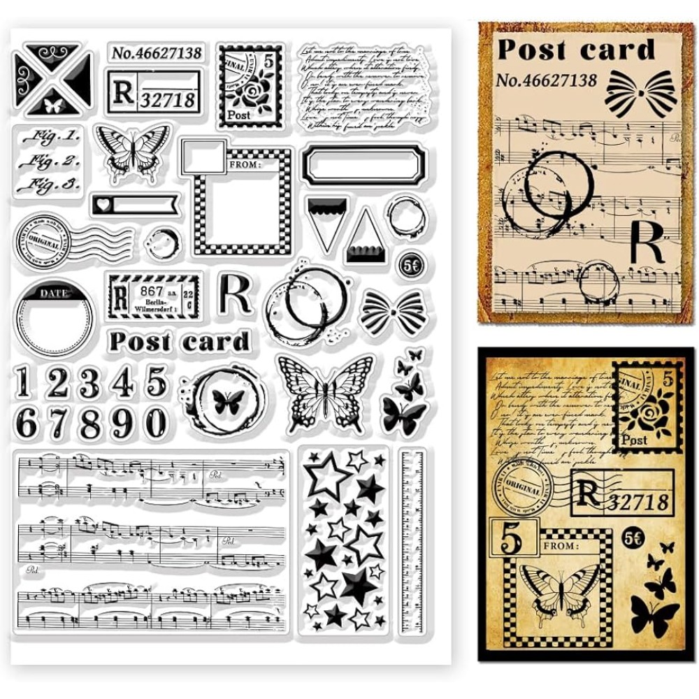 Clear Silicone Stamps For Card Making - Poczta czyste znaczki różne wzory Vintage