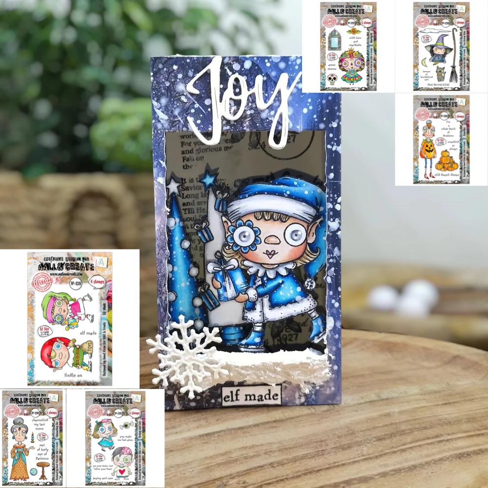 Clear Silicone Stamps For Card Making - Słodkie zimoleśne dynie czarownica przezroczyste silikonowe