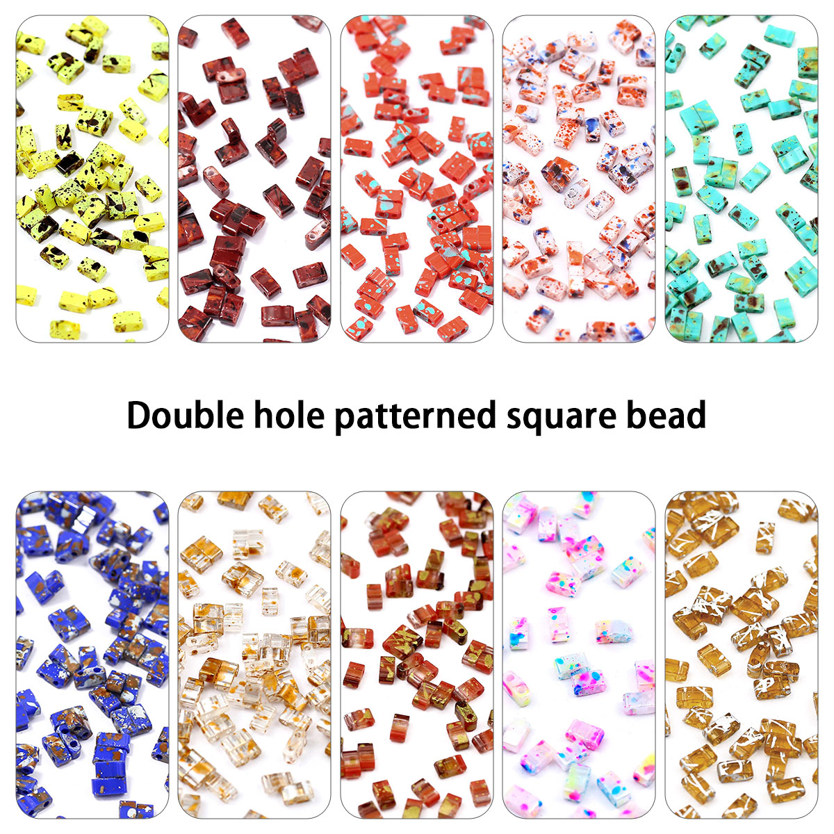 Glass Seed Beads 2Mm Jewelry Making - Koraliki szklane Picasso Color z podwójnymi