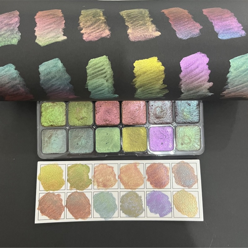 Watercolor Paint Set Solid Pigment - Farba akwarelowa w sztyfcie Chameleon, perłowy