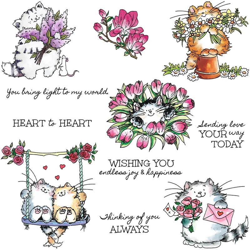 Suncraft Urocze Kotki i Kwiaty – Clear Silicone Stamps For Card Making recenzja i cena