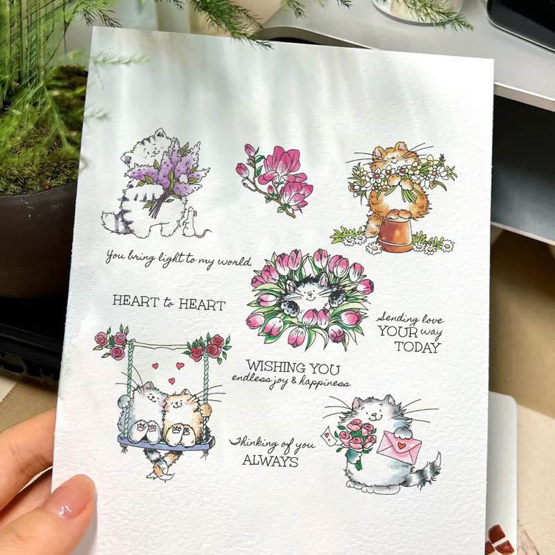 Suncraft Urocze Kotki i Kwiaty – Clear Silicone Stamps For Card Making recenzja i cena