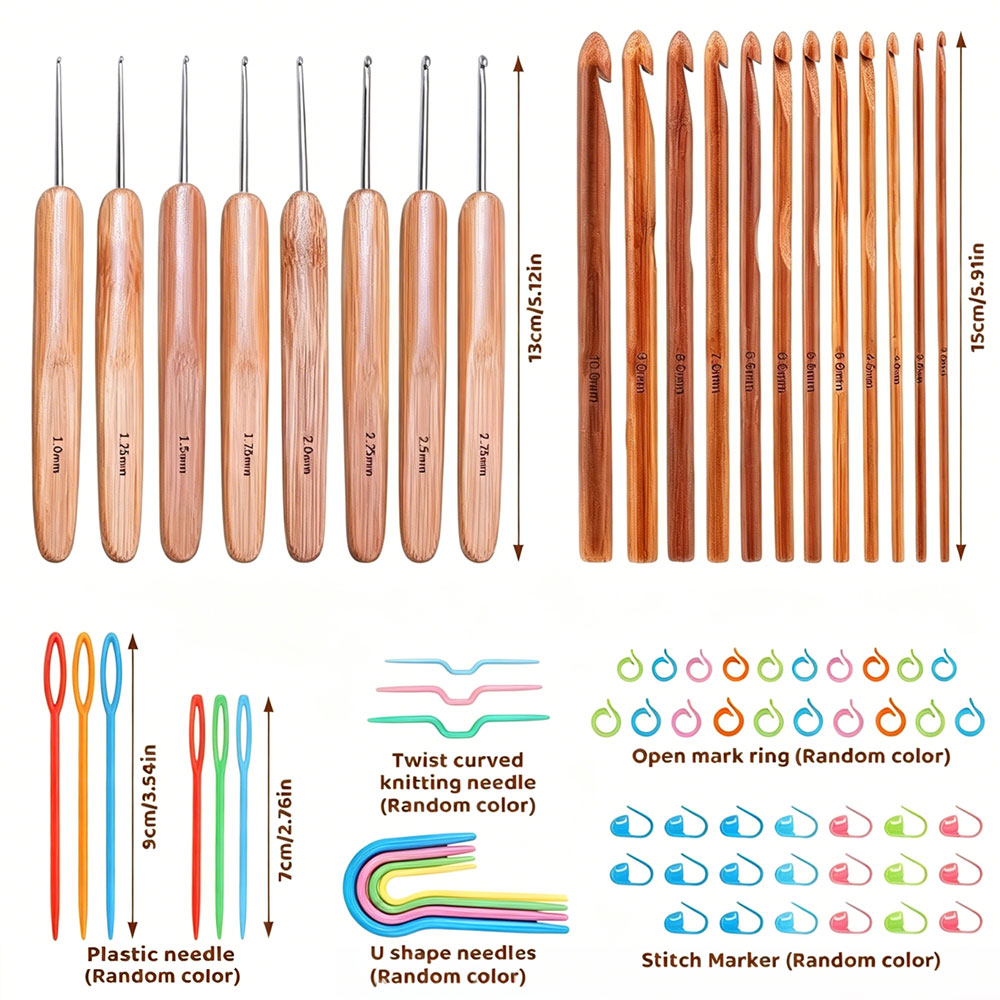 Zestaw 74 bambusowych szydełek – Craft Tools recenzja i cena