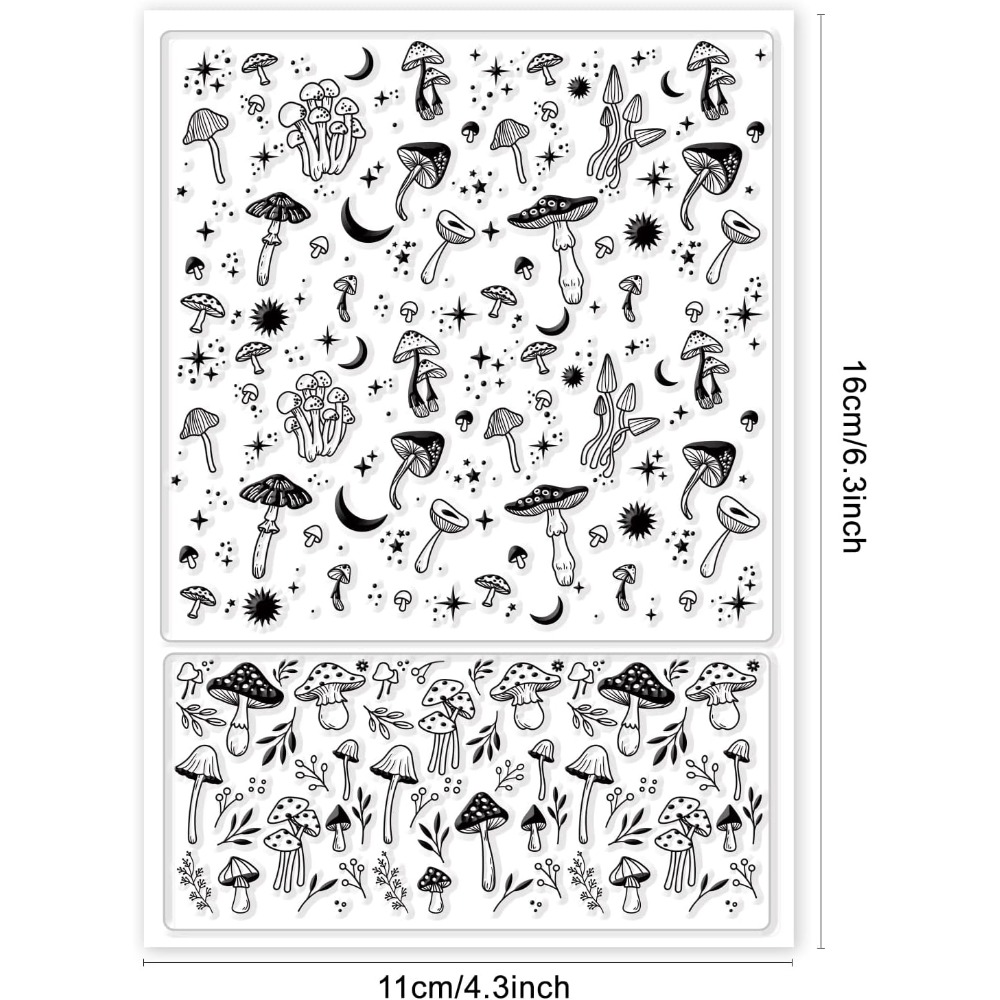 Tło grzybów wyraźne znaczki ro – Clear Silicone Stamps For Card Making recenzja i cena