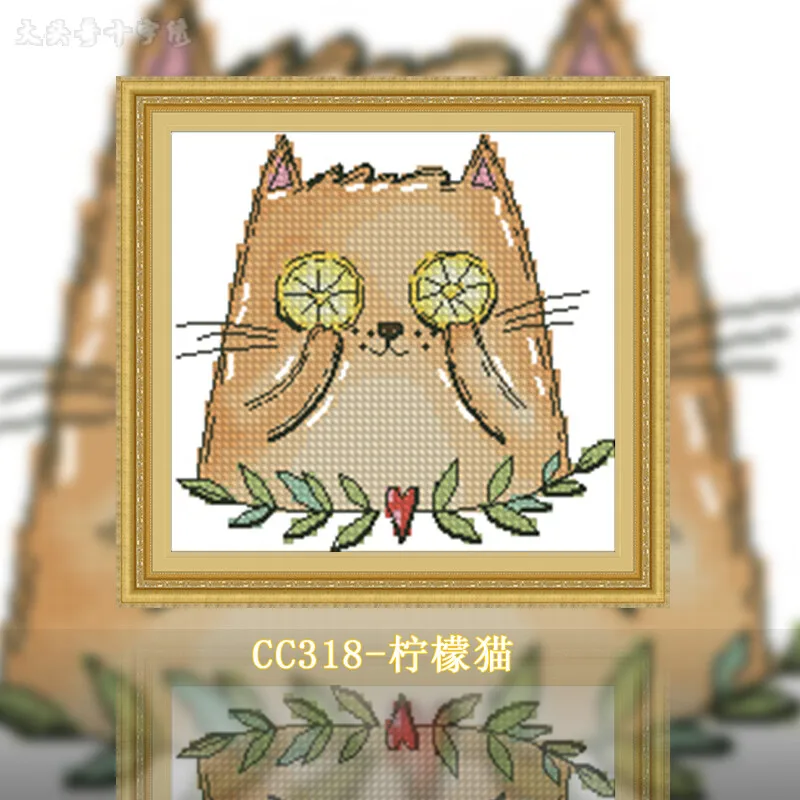 [CC318-Kot Cytrynowy] |   Zest – Cross Stitch Stamped Kits Beginners recenzja i cena