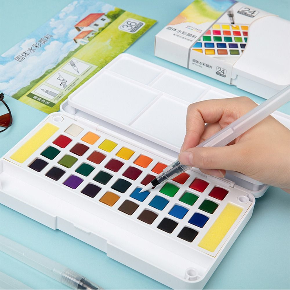 Zestaw farb akwarelowych w 12/ – Watercolor Paint Set Solid Pigment recenzja i cena