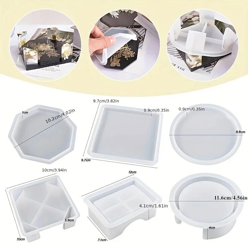 Zestaw form do żywicy Coaster  – Silicone Epoxy Resin Molds Set recenzja i cena