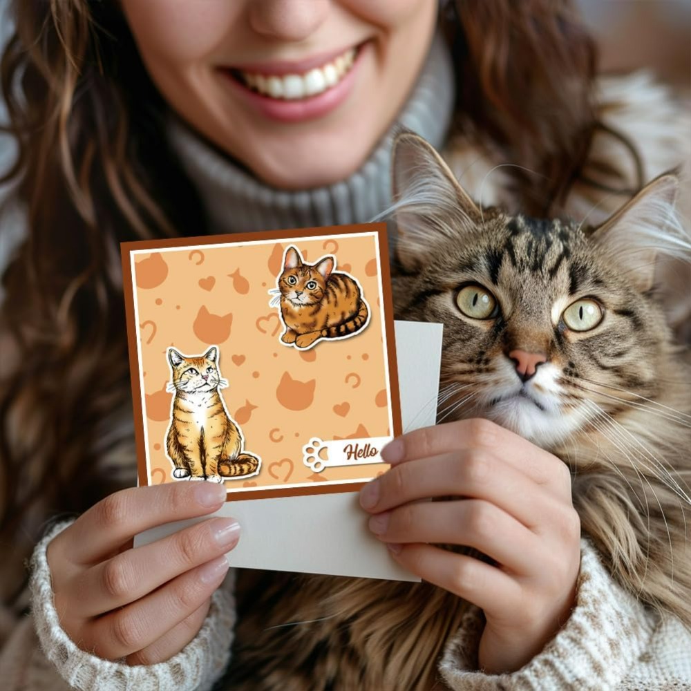 Przezroczyste znaczki z kotem  – Clear Silicone Stamps For Card Making recenzja i cena
