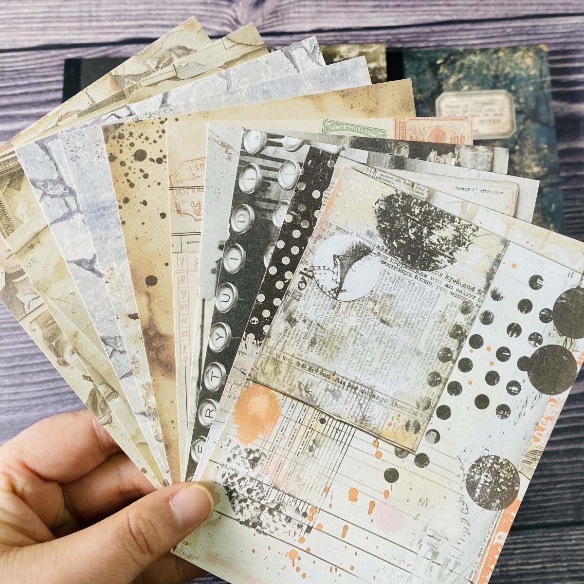 Zestaw 100 arkuszy papieru vin – Vintage Junk Journal Scrapbooking Paper recenzja i cena