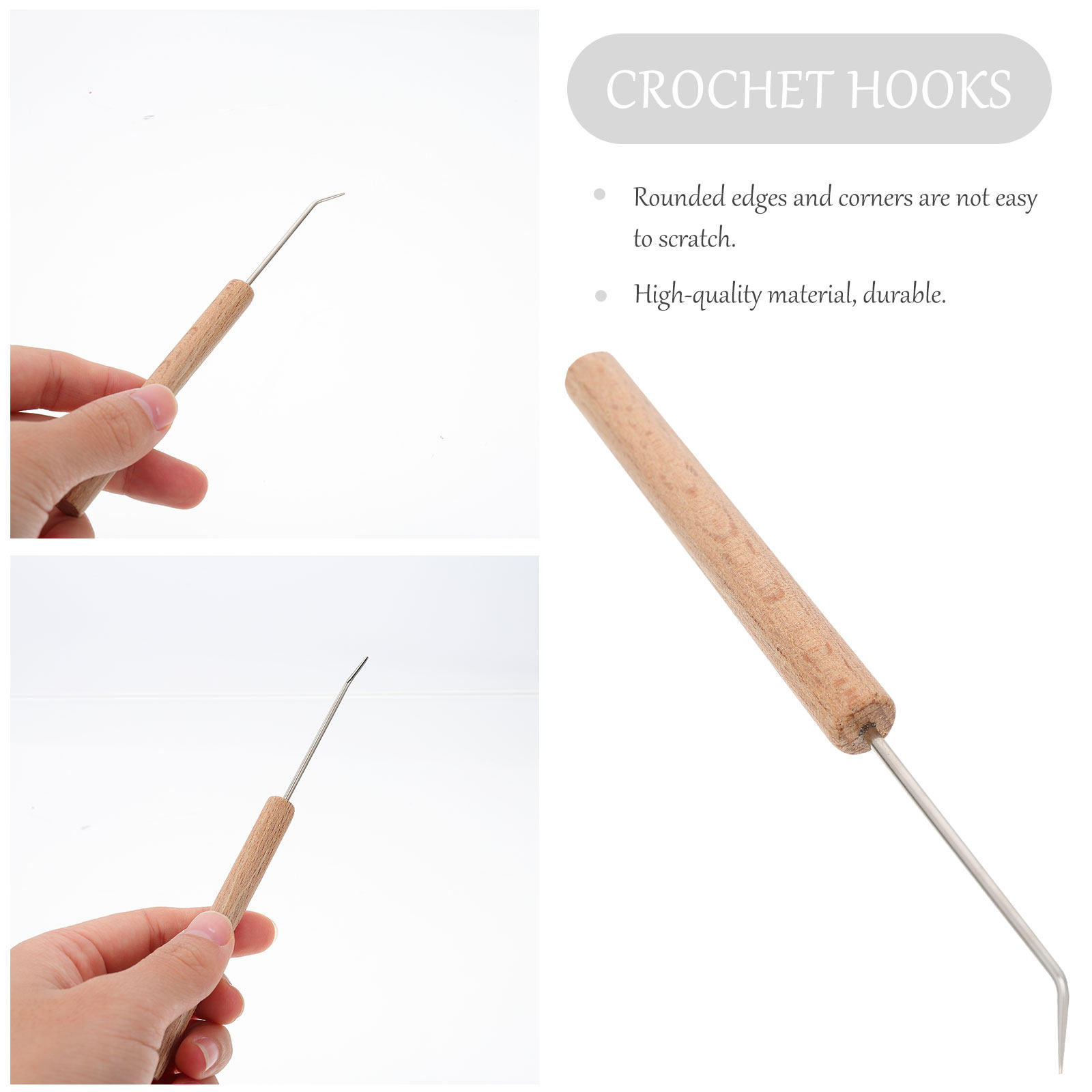 1 szt. Eleganckie, ergonomiczn – Wooden Crochet Hooks Ergonomic Handle recenzja i cena